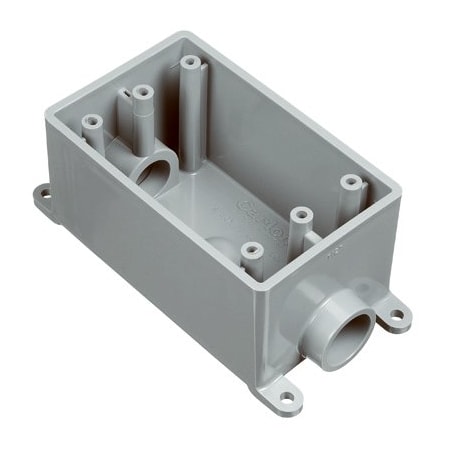 Abb Electrical Box, 18 cu in, FSC Box Type, 1 Gang, PVC E981FFN-CTN